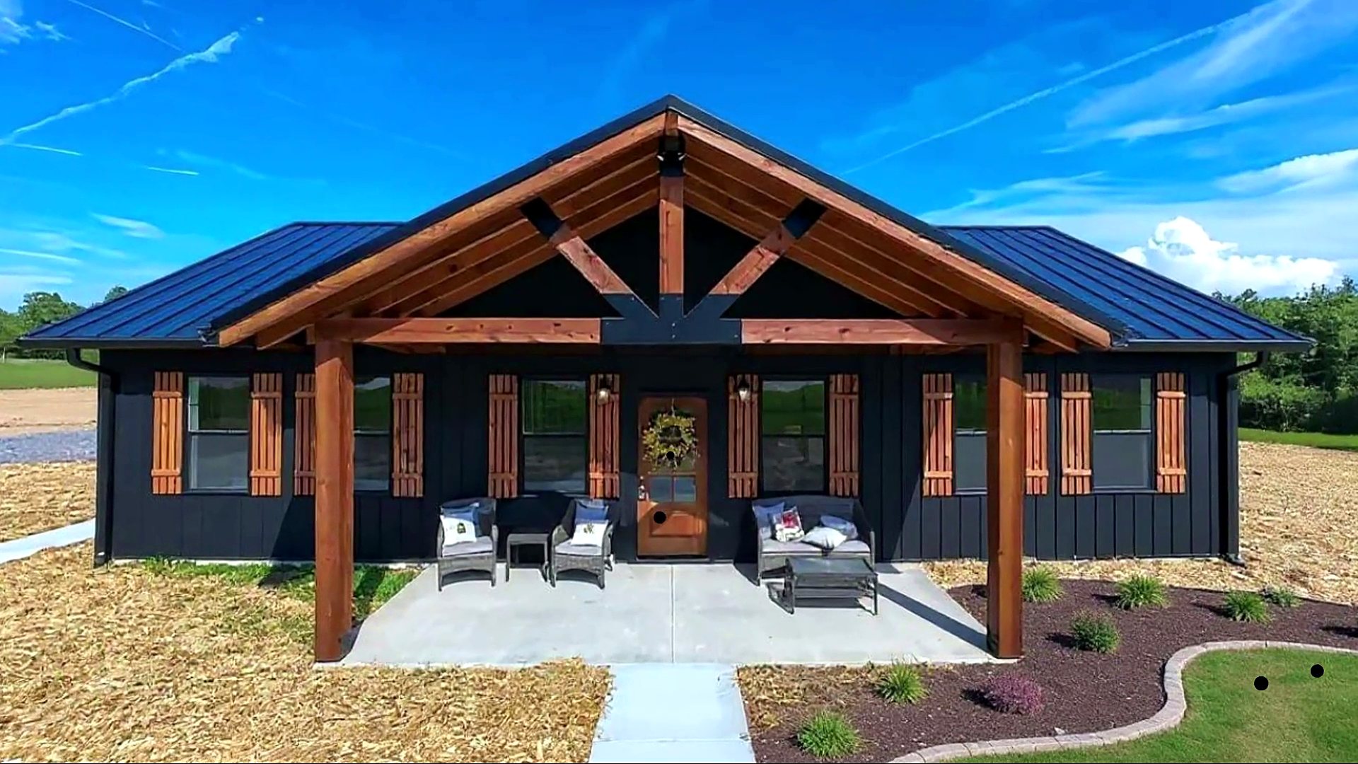 Timber-porch barndominium we built